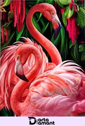 ECO Goblen cu diamante Flamingo